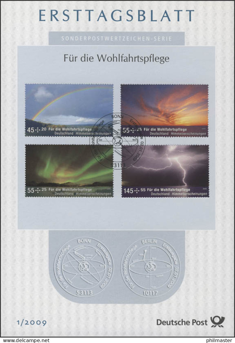 Ersttagsblätter ETB Bund Jahrgang 2009 Nr. 1 - 40 Komplett - Other & Unclassified