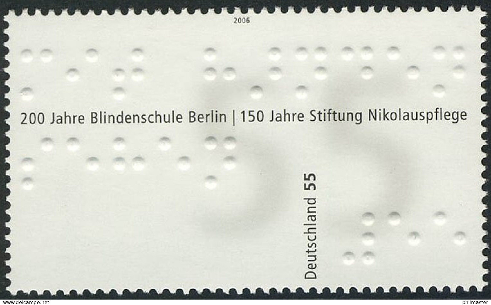 2525 Dienst Am Nächsten Braille-Schrift: 10 Einzelmarken, Alle ** Postfrisch - Behinderungen