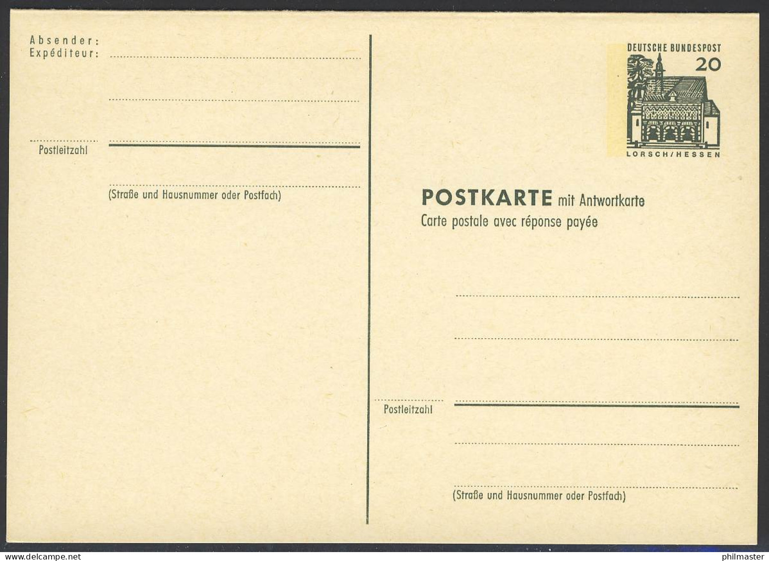 P 88 Bauwerke I 20/20 Pf Dunkelgrün ** Wie Verausgabt - Postkarten - Ungebraucht