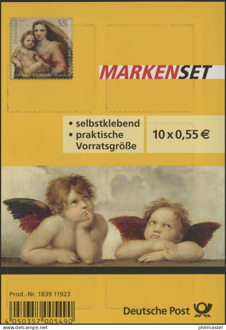 90 MH Sixtinische Madonna, Erstverwendungsstempel Bonn - 2011-2020