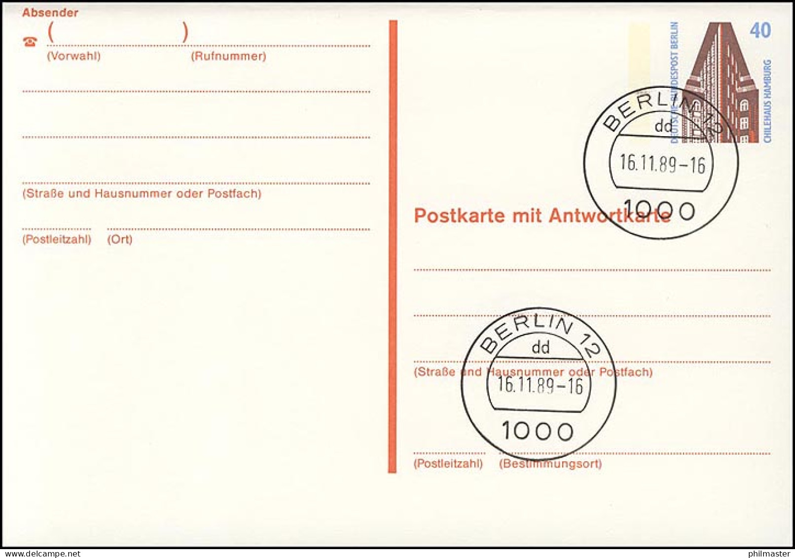 P 132 - SWK 40/40 Pf Leuchtbalken Dicht Am Werteindruck,  VS-O Berlin - Other & Unclassified