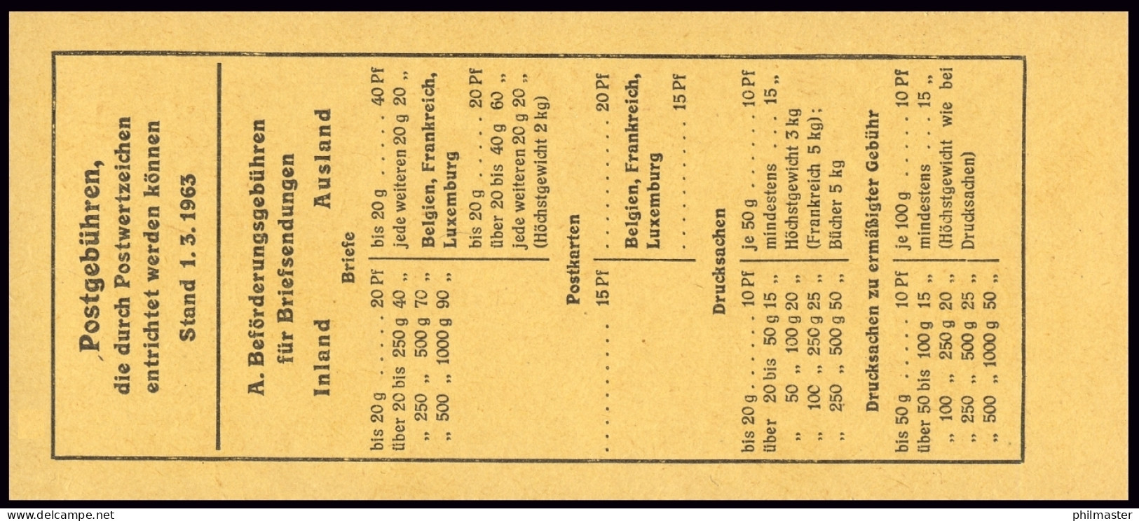 9uB MH Bach/Deckel Dünn - RLV I A ** - 1951-1970