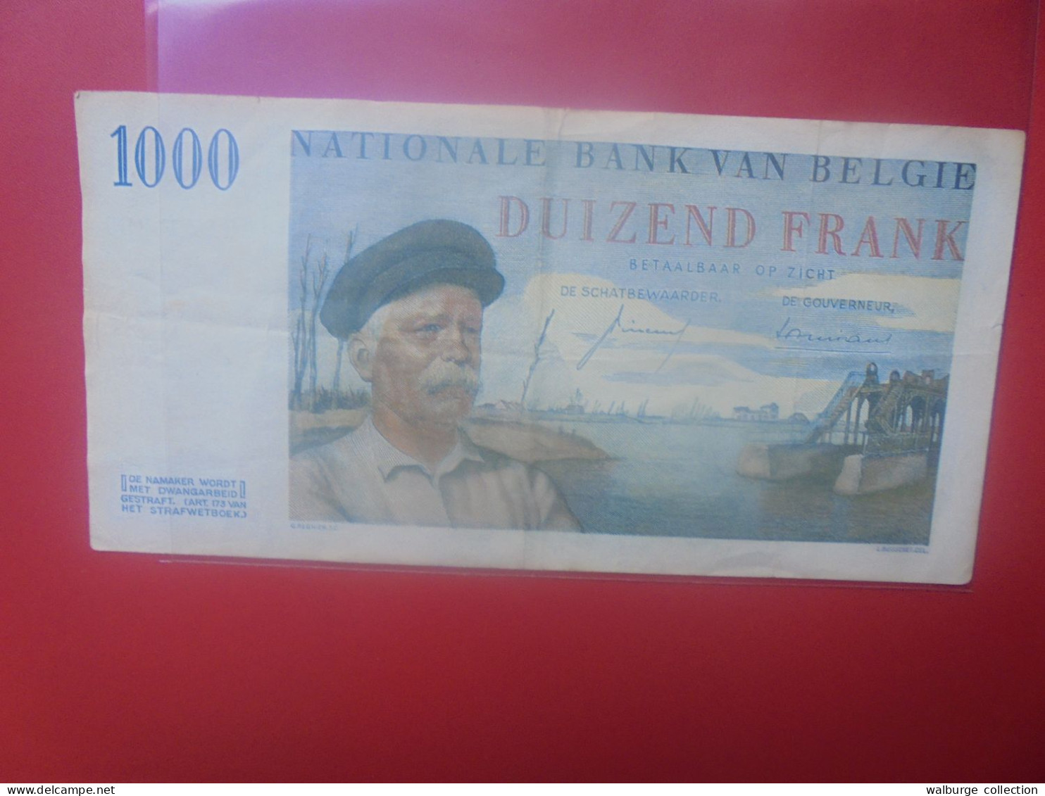 BELGIQUE 1000 FRANCS 1957 Circuler COTES: 45-80-200 EURO (B.18) - 1000 Francos