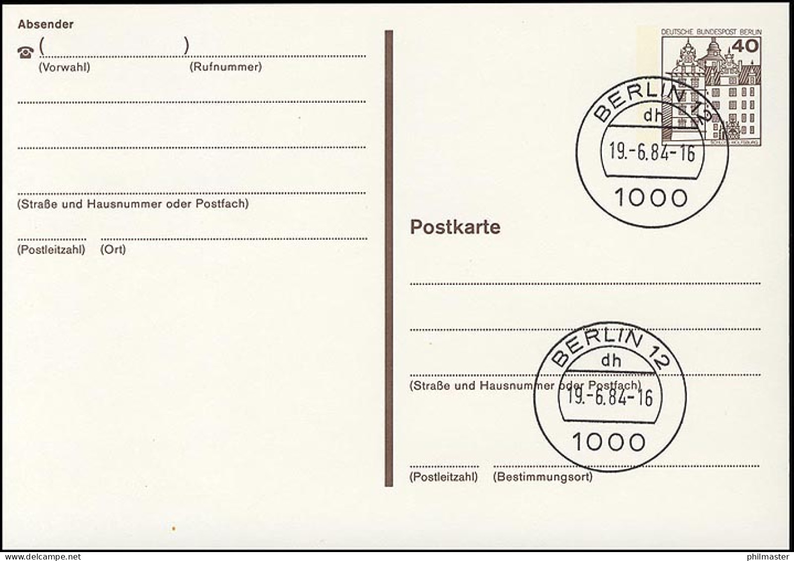 P 121 II - BuS 40 Pf Letterset VS-O Berlin 12 - Other & Unclassified