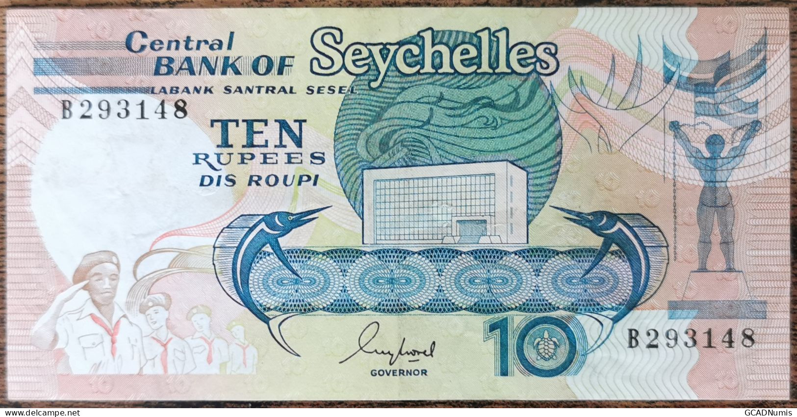 Billet 10 Rupees Seychelles 1989 Victoire - Pick 32a - B293148 - Seychelles