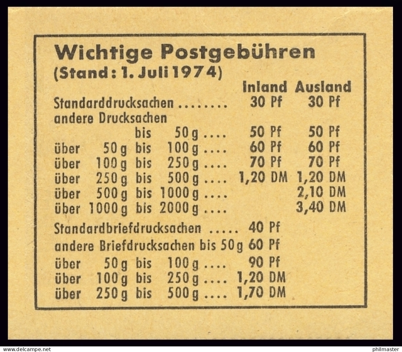 16d MH Unfall 1974, Postfrisch - 1951-1970