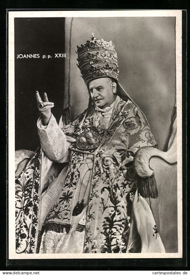 AK Papst Johannes XXIII. Mit Segensgestus  - Papi