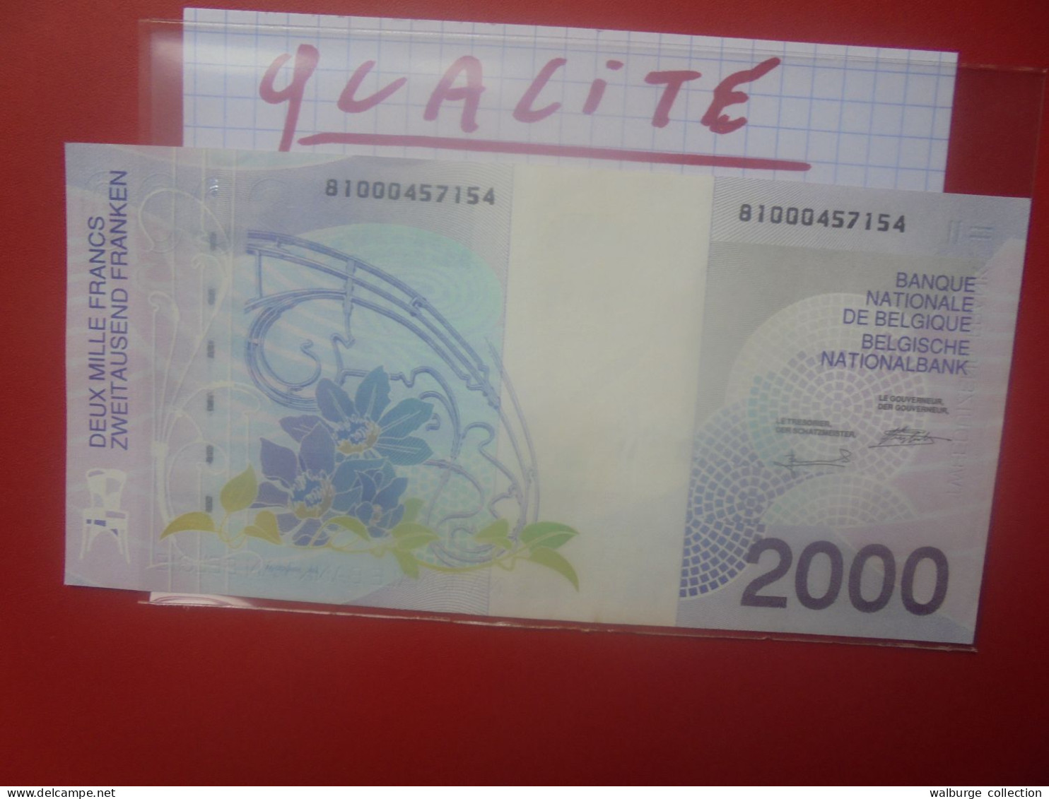 BELGIQUE 2000 FRANCS 1994-2001 Circuler Belle Qualité (B.18) - 2000 Franchi