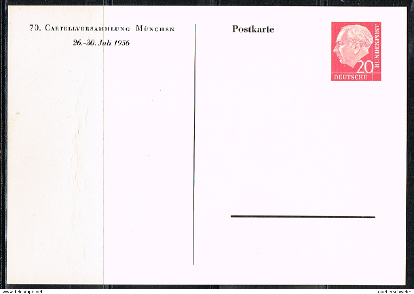 MAIN L 2 - ALLEMAGNE Entier Postal Illustré Castellversammlung München 1956 Thèmes Religion, Sciences, Littérature, Main - Postales Privados - Nuevos