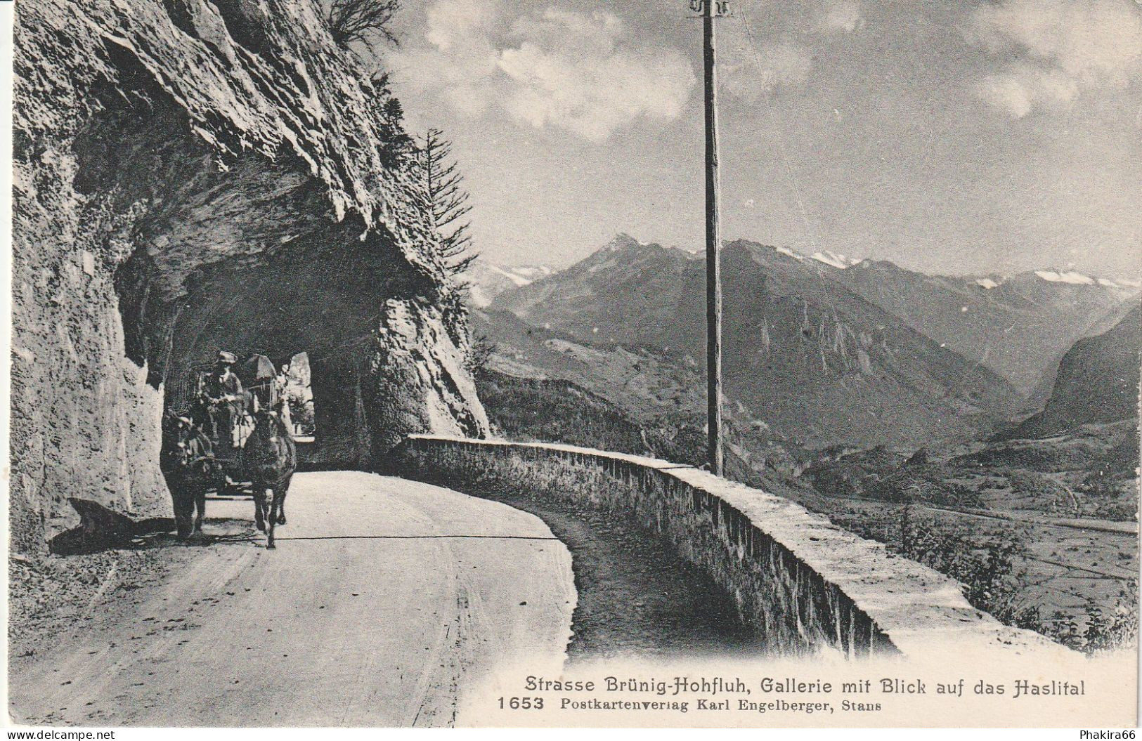 STRASSE BRUNIG - HOHFLUH BLICK INS HASLITAL - Hasliberg