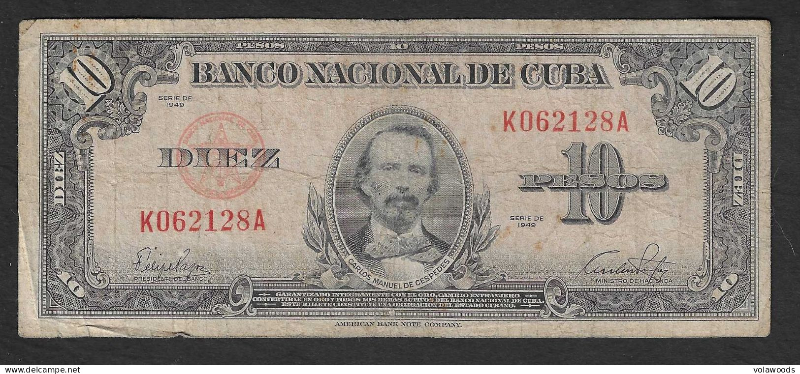 Cuba - Banconota Circolata Da 10 Peso  P-79a - 1949 #17 - Kuba