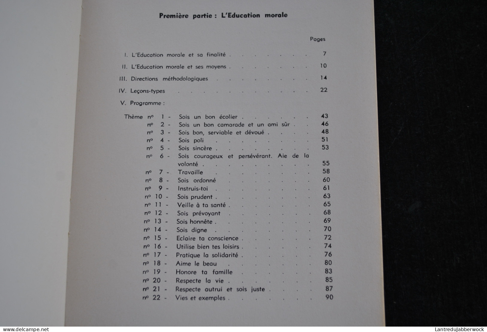 Morale Laïque Et Civisme à L'école Primaire Principes Directions Méthodologiques Programme Ligue De L'Enseignement 1960 - België