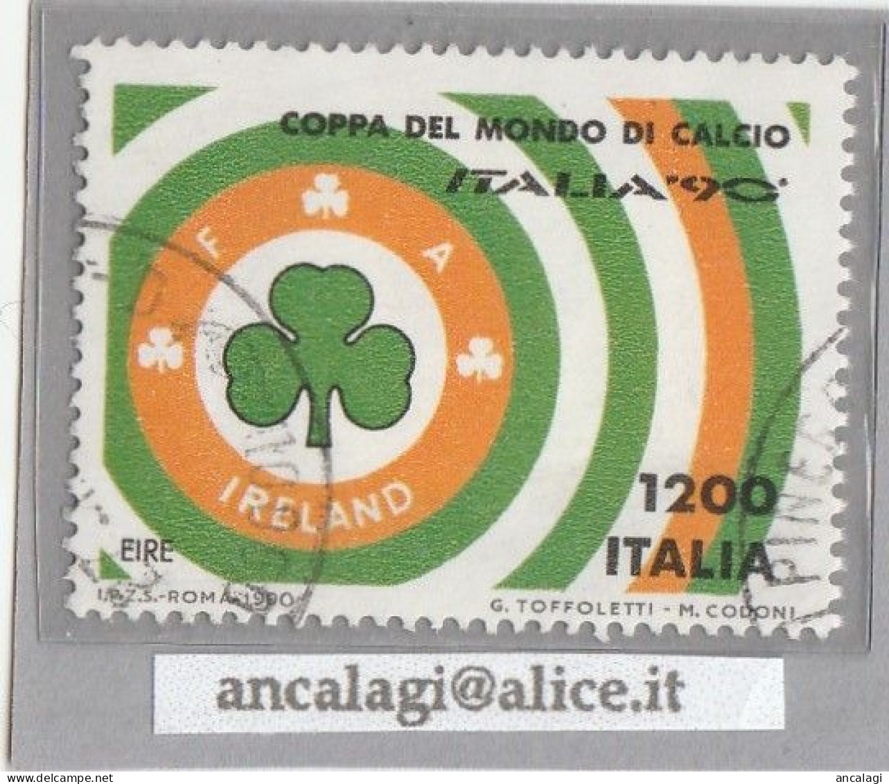 USATI ITALIA 1990 - Ref.0618A "Coppa Del Mondo: IRLANDA" 1 Val. - - 1981-90: Used