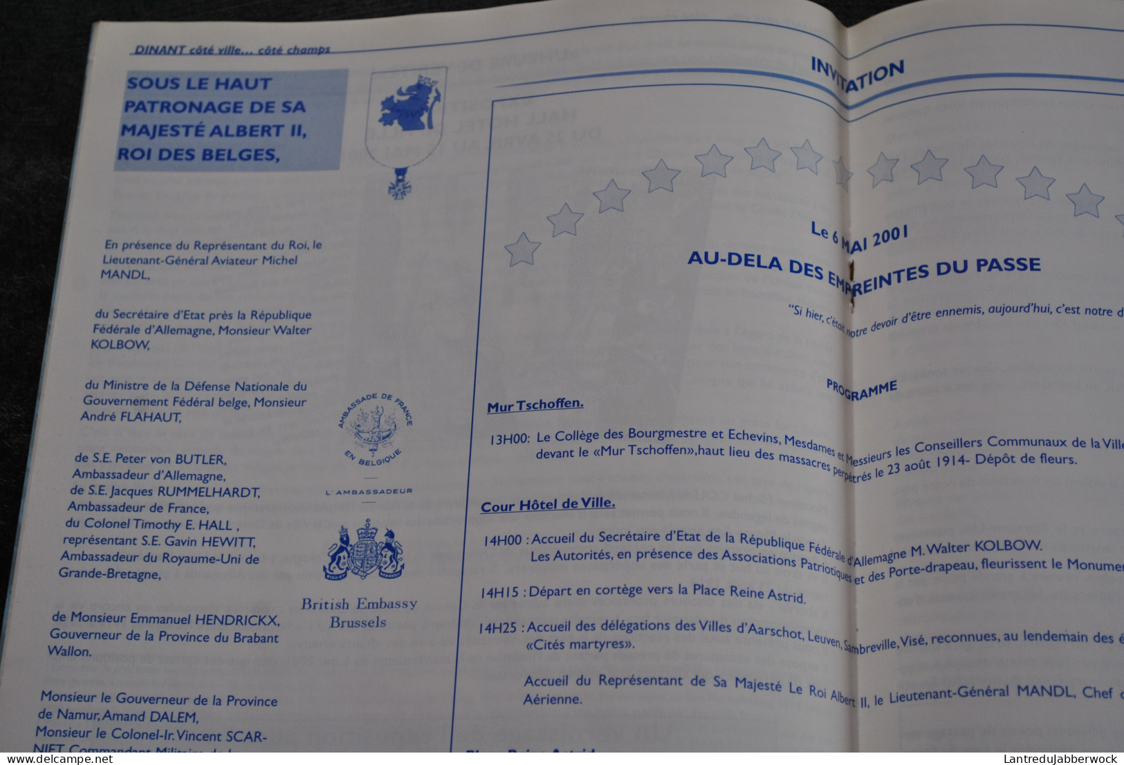 Dinant Côté Ville Côté Champs Bulletins D'informations Communales N°21 Mai 2001 Guerre Commémorations Régionalisme - België