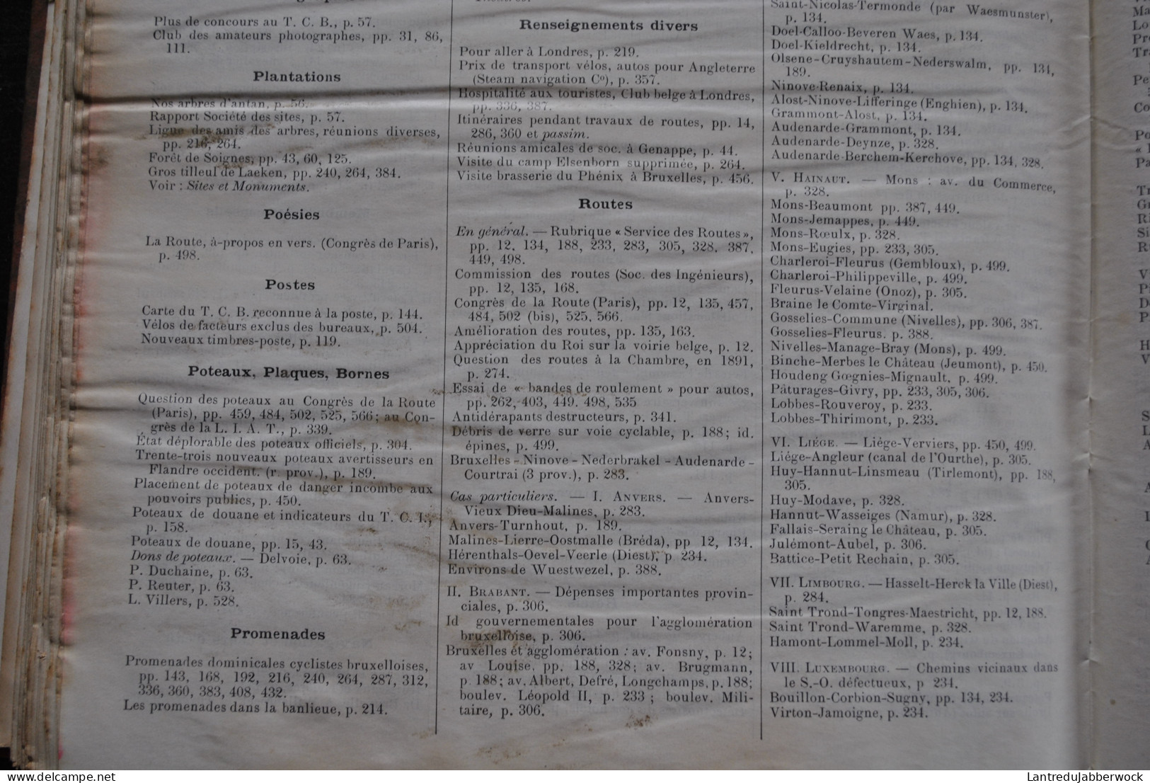 ANNUEL 1908 Bulletin officiel Touring Club de Belgique Alliance des touristes 14è année Régionalisme Tourisme Voyages