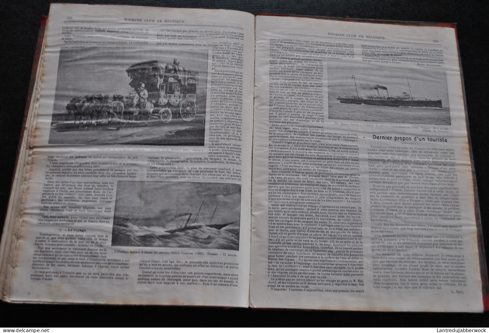 ANNUEL 1908 Bulletin officiel Touring Club de Belgique Alliance des touristes 14è année Régionalisme Tourisme Voyages