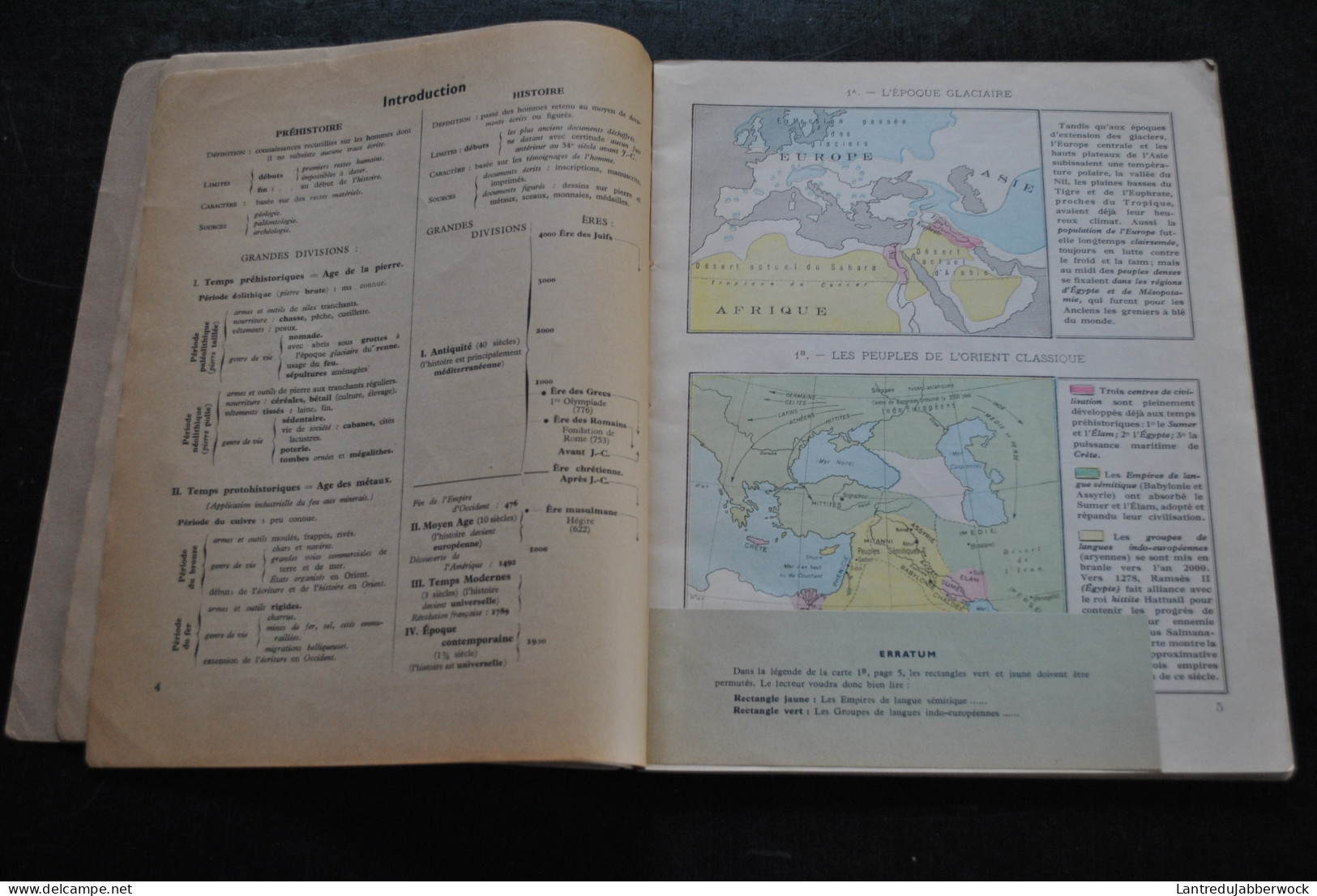 Collection Roland Atlas D'histoire Universelle Et D'histoire De La Belgique Wesmael-Charlier 1946 Schmets - België