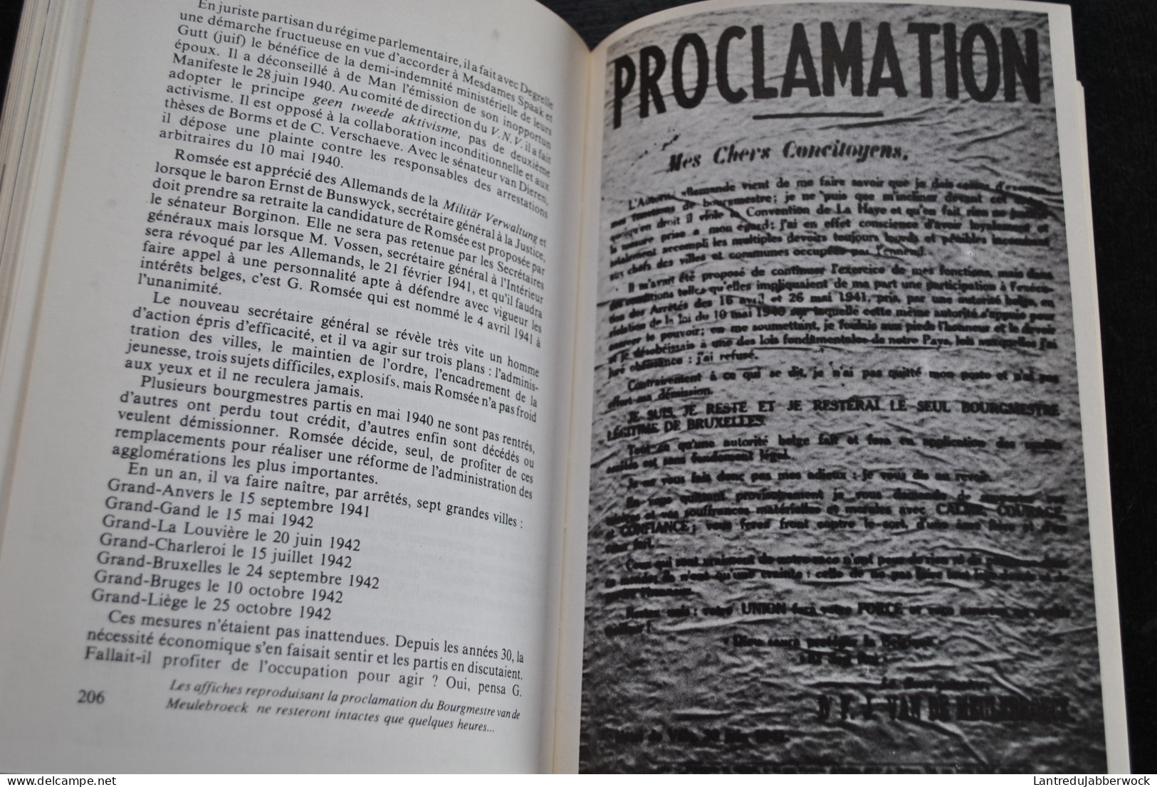 Jacques De Launay La Belgique à L'heure Allemande La Guerre Et L'occupation 1940 1945 Paul Legrain 1977 WW2  - België