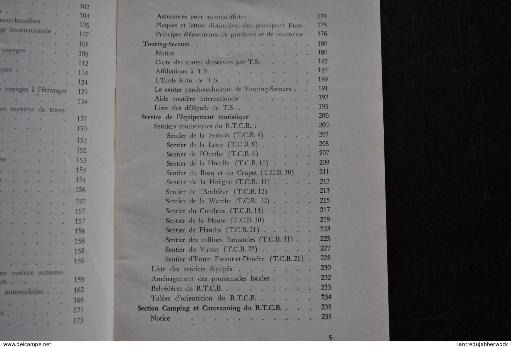 Royal Touring Club De Belgique Annuaire 1955 R.T.C.B RTCB Sentiers Calendrier Fêtes Folkloriques Curiosité Automobilisme - België