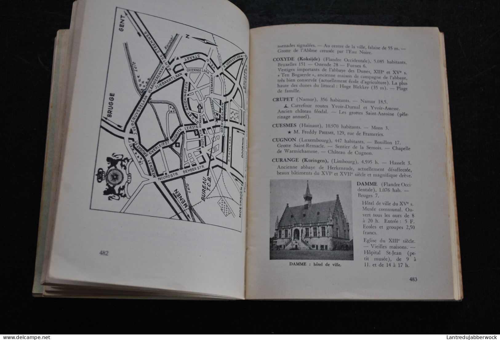 Royal Touring Club de Belgique Annuaire 1955 R.T.C.B RTCB Sentiers Calendrier fêtes folkloriques curiosité Automobilisme