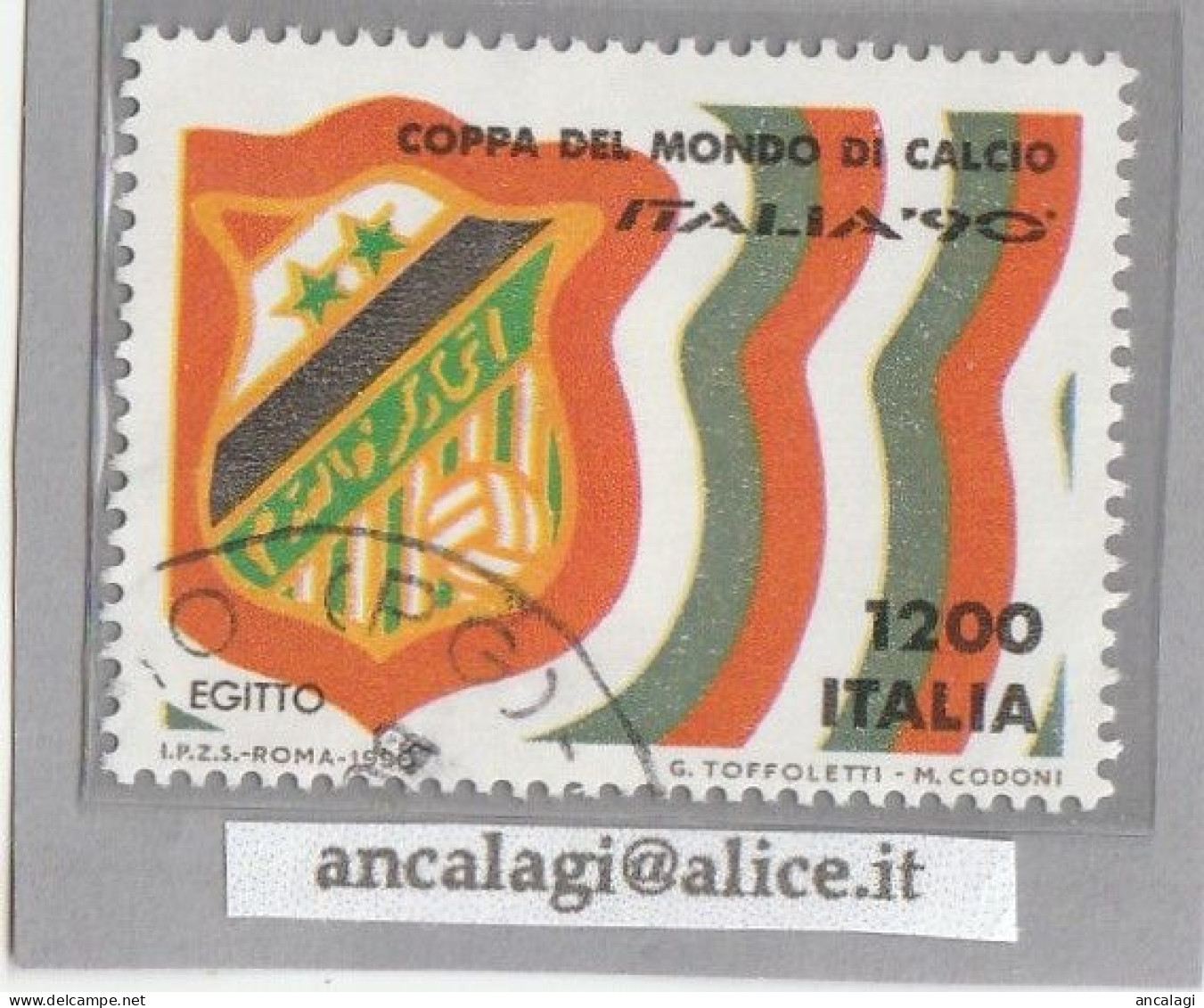 USATI ITALIA 1990 - Ref.0618B "Coppa Del Mondo: EGITTO" 1 Val. - - 1981-90: Afgestempeld