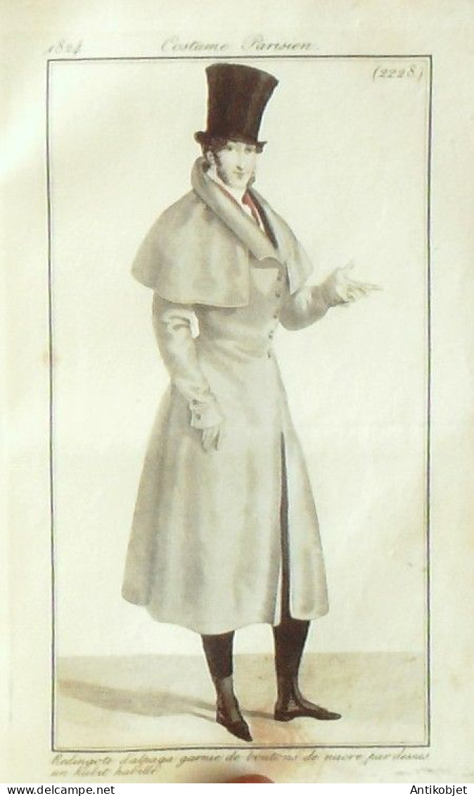 Journal Des Dames & Des Modes 1824 Costume Parisien Année Complète 84 Planches Aquarellées - Radierungen