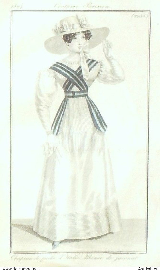 Journal des Dames & des Modes 1824 Costume Parisien Année complète 84 planches aquarellées