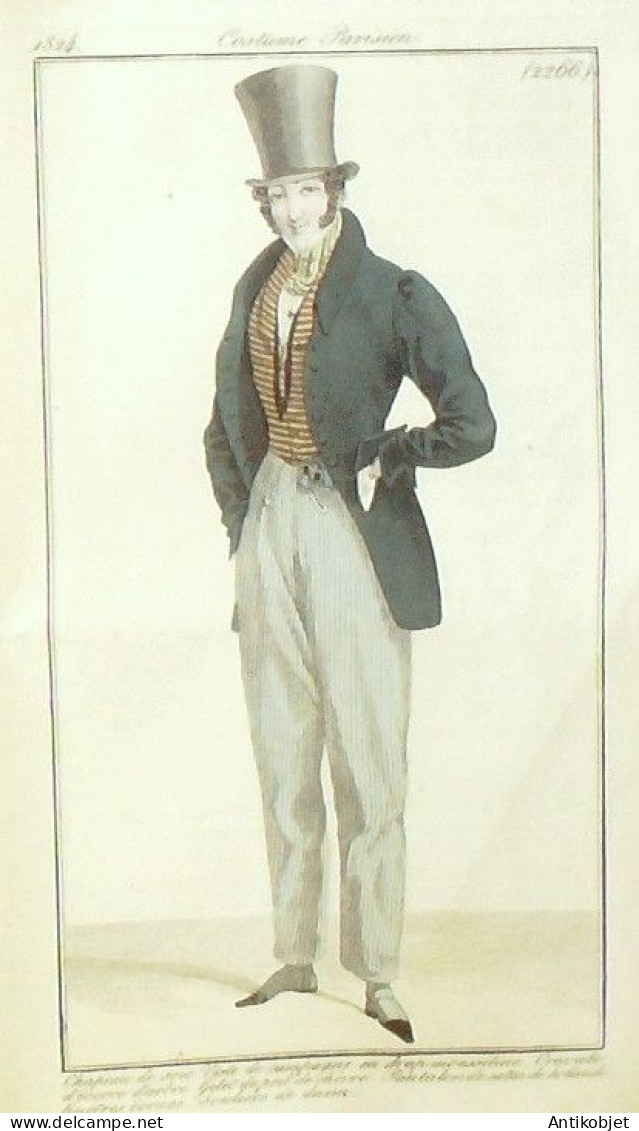 Journal des Dames & des Modes 1824 Costume Parisien Année complète 84 planches aquarellées