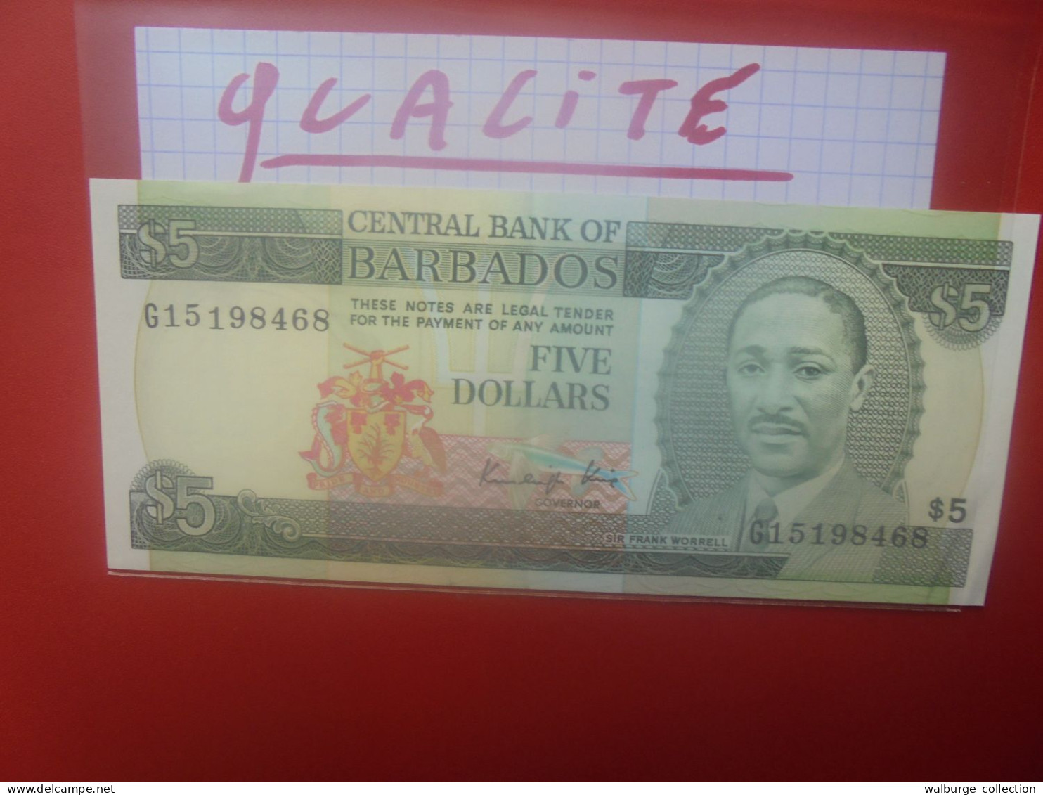 BARBADOS 5$ 1986 Circuler Belle Qualité (B.33) - Barbados (Barbuda)