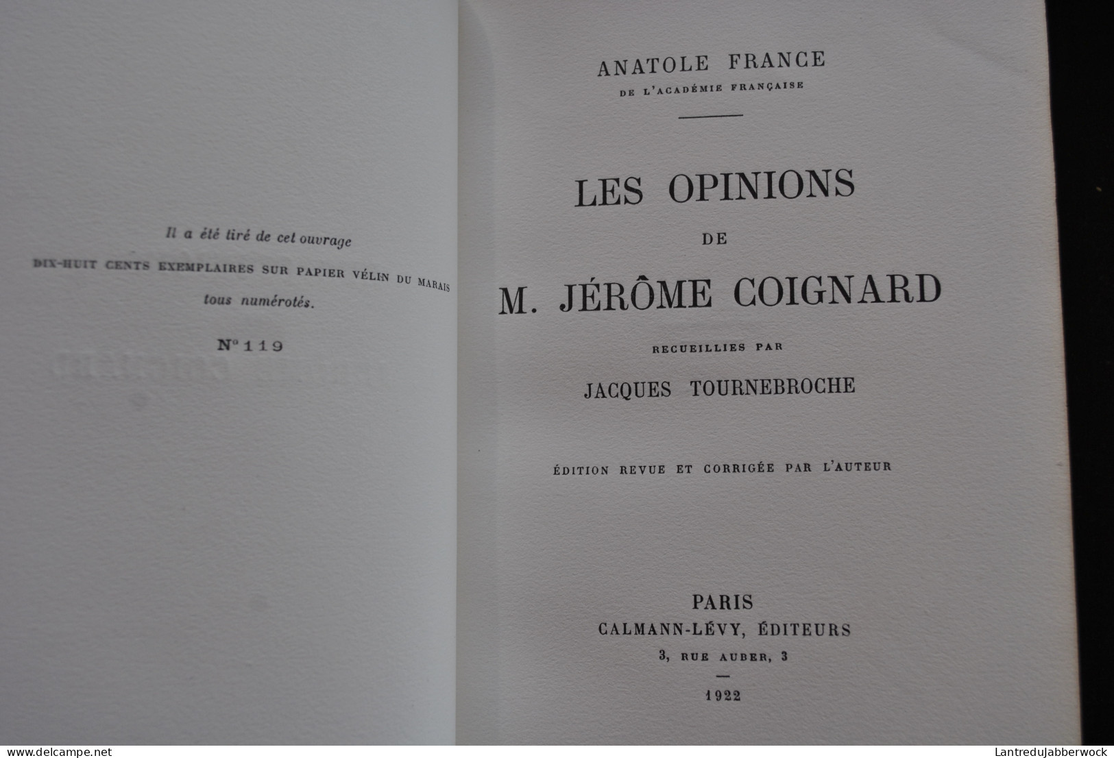 Anatole FRANCE ensemble de 14 reliures cuir Calmann Lévy Tirage limité Vélin du Marais RARE Lot Histoire contemporaine..