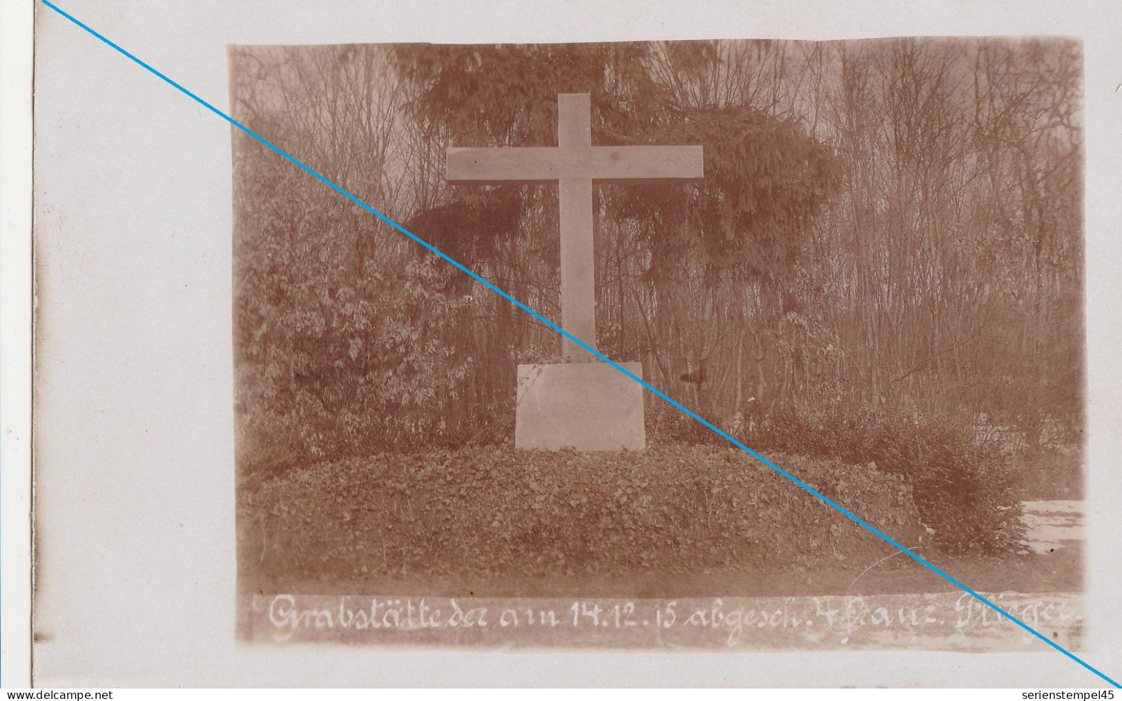 Ak WK 1 Fotokarte Grabstätte Der Am 14.12.1915 Abgesch. 4 Franz Flieger - Monuments Aux Morts