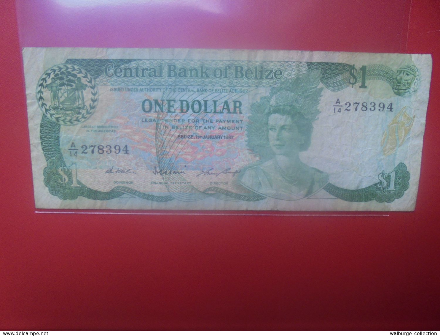 BELIZE 1$ 1987 Circuler (B.33) - Belice