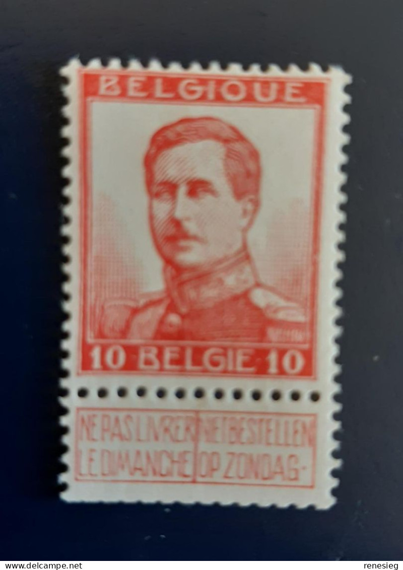 Belgie 1912-1913 Yvert 118 MH - 1915-1920 Albert I.
