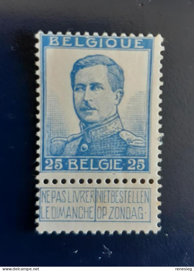 Belgie 1912-1913 Yvert 120 MNH - 1915-1920 Alberto I