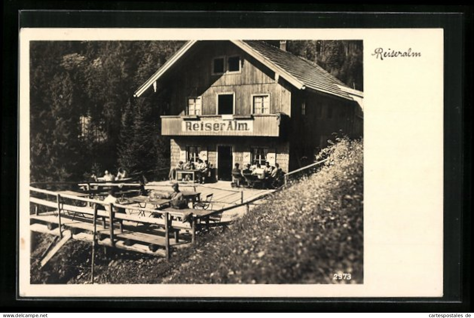 AK Lenggries, Gasthaus Reiser-Alm, Aussenplätze In Der Sonne  - Lenggries