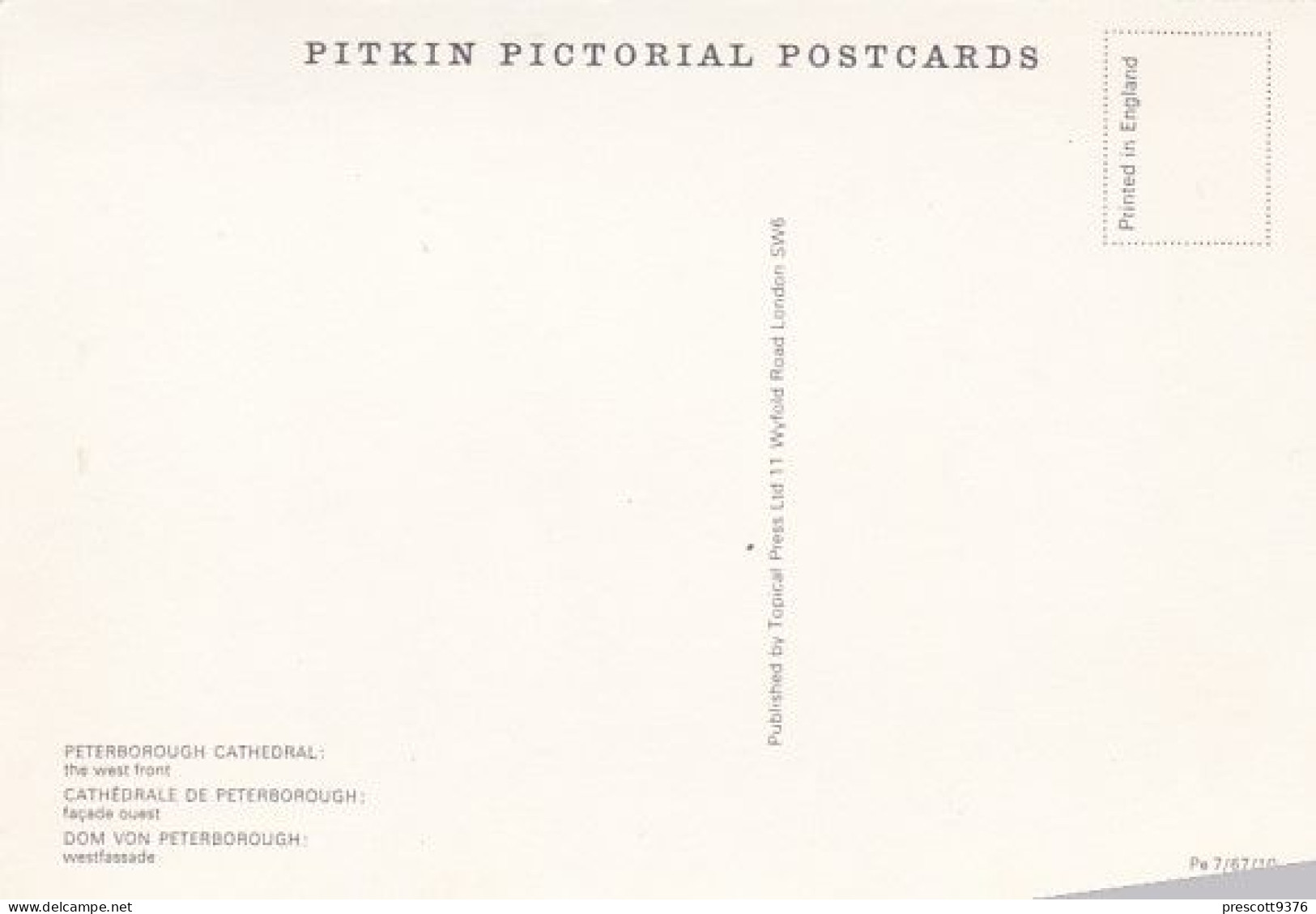 Peterborough Cathedral - Cambridge - Unused Postcard - - Cambridge