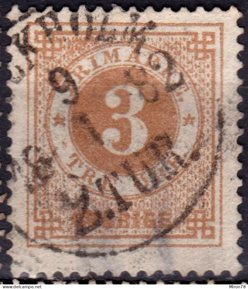 Stamp Sweden 1872-79 3o Used Lot31 - Used Stamps