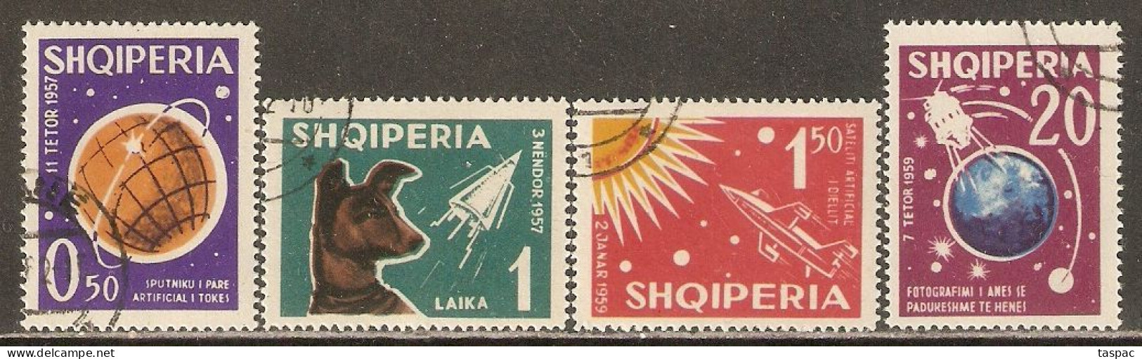 Albania 1962 Mi# 663-666 Used - Russian Space Explorations (I) - Albanië