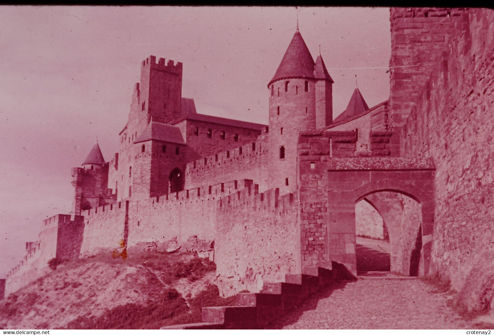 Photo Diapo Diapositive Slide Par TONIMALT Monuments Historiques N°5 CARCASSONNE La Porte D'Aude VOIR ZOOM - Diapositives