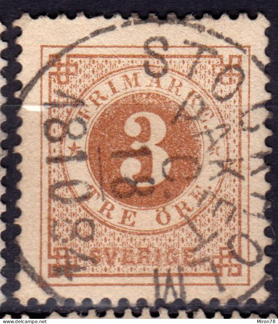 Stamp Sweden 1872-79 3o Used Lot32 - Usati