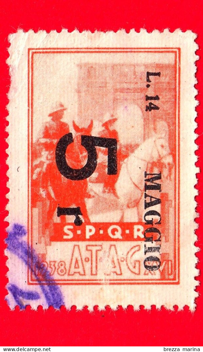 ITALIA - Usato - 1938 - Biglietto ATAG, Roma - SPQR - Europe