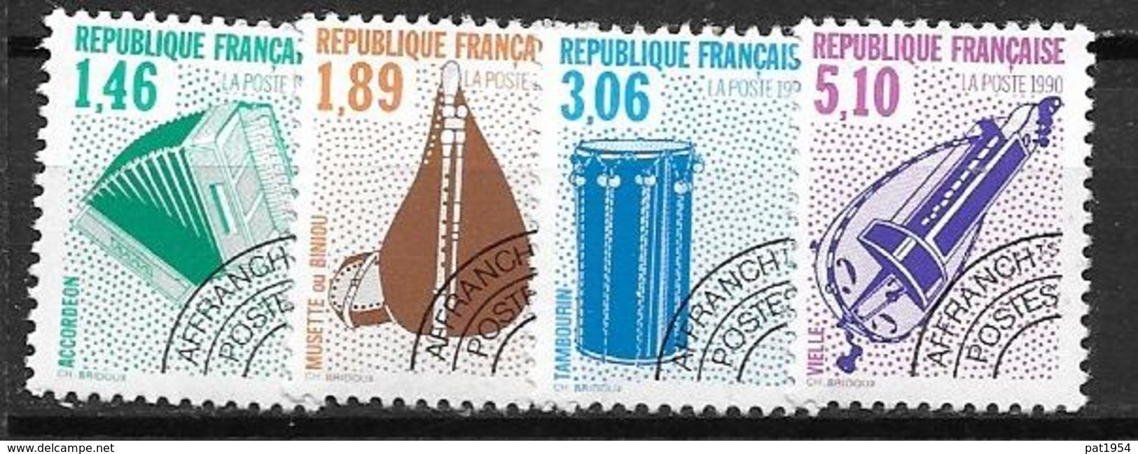 France 1990 Préoblitérés N° 206/209 Neufs Musique à 20% De La Cote - 1989-2008