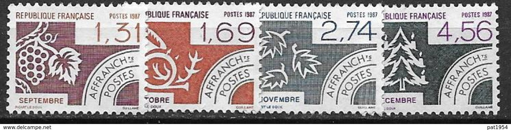 France 1987 Préoblitérés N° 194/197 Neufs à 20% De La Cote - 1964-1988