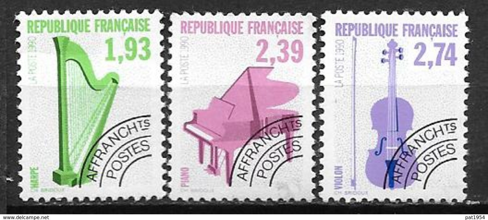 France 1990 Préoblitérés N° 210/212 Neufs Musique à 20% De La Cote - 1989-2008