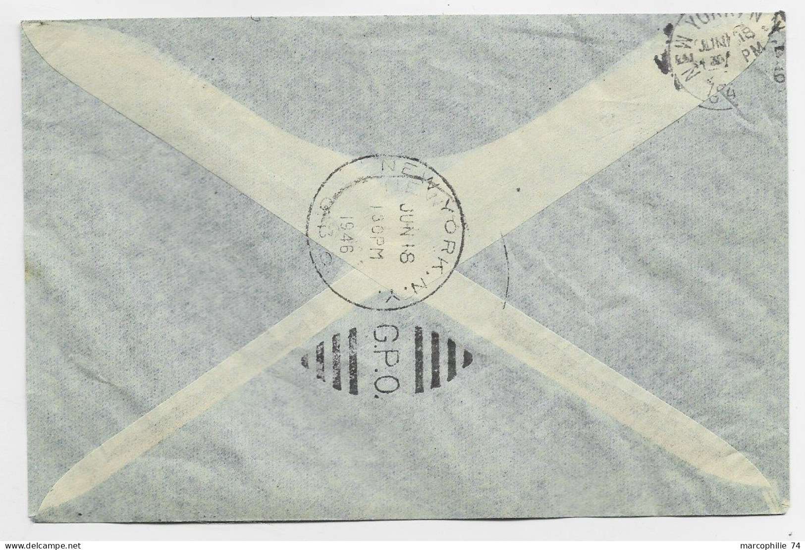 BELGIQUE PA 6FR+8FR50 LETTRE COVER AVION BRUXELLES 17.6.1946 LIAISON BRUXELLES NEW YORK - Briefe U. Dokumente