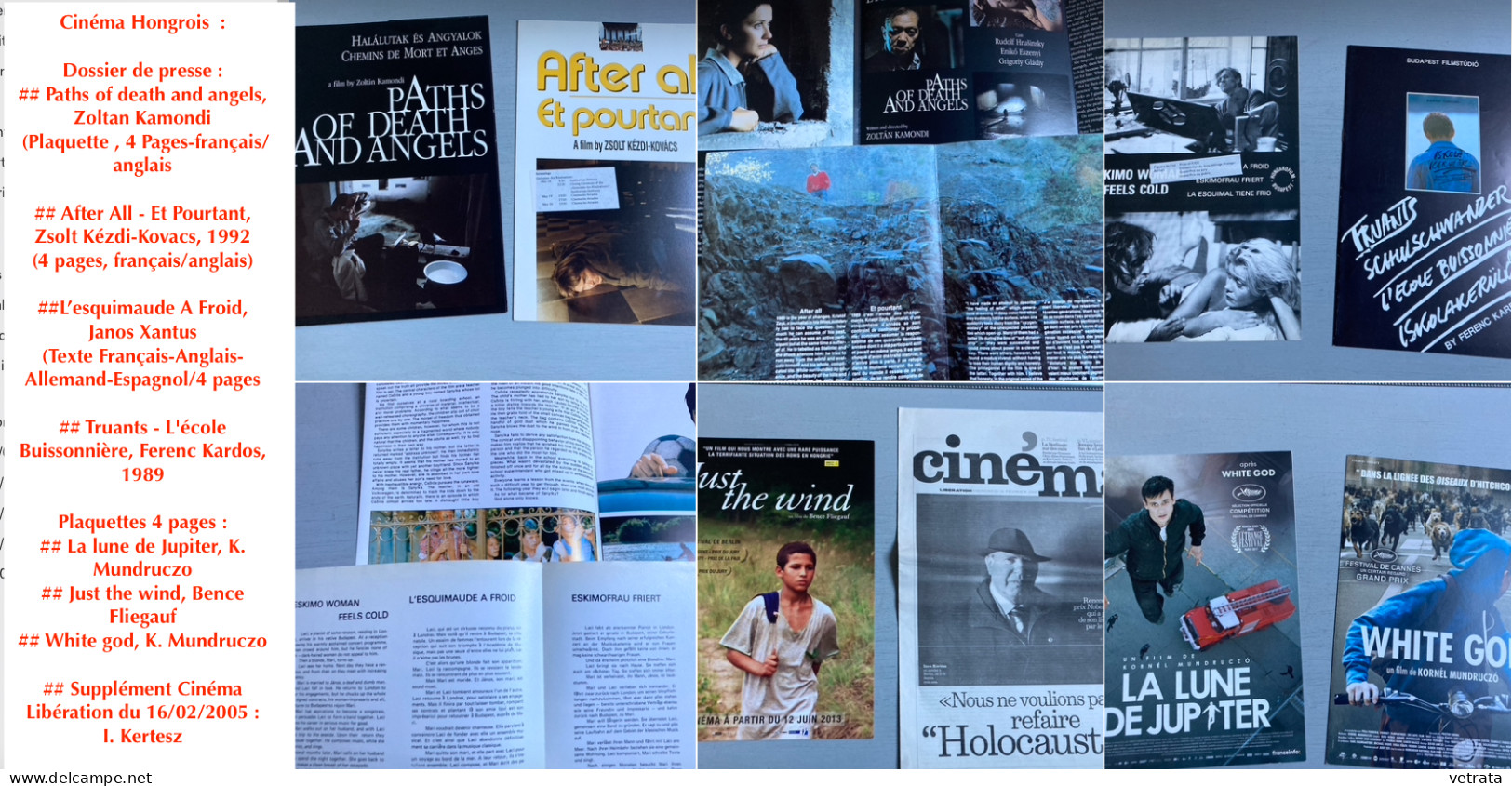 Cinéma Polonais/Hongrois/Bosniaque/Tchèque/Lituanien & Kazakh : 22 Documents (Revue-Suppléments Cinéma Libération-Plaque - Zeitschriften