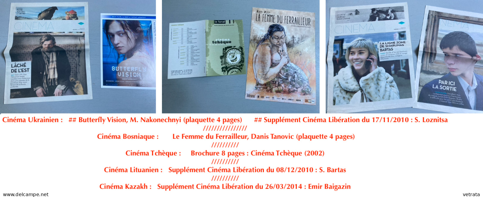 Cinéma Polonais/Hongrois/Bosniaque/Tchèque/Lituanien & Kazakh : 22 Documents (Revue-Suppléments Cinéma Libération-Plaque - Magazines