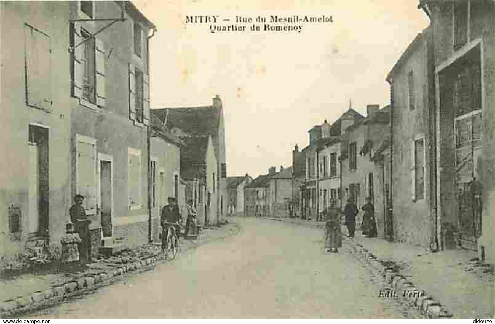 77 - Mitry - Rue Du Mesnil-Amelot - Quartier De Romenoy - Animée - Correspondance - Oblitération Ronde De 1915 - CPA - V - Mitry Mory