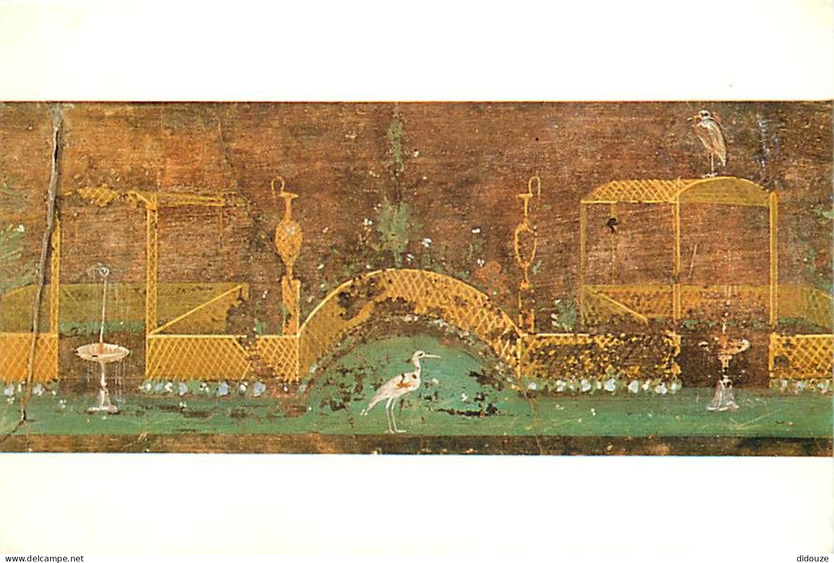 Art - Peinture Antique - Italie - Pompei - Wall Painting Of A Garden - From Herculaneum - Carte Neuve - Antiquité - CPM  - Antiquité
