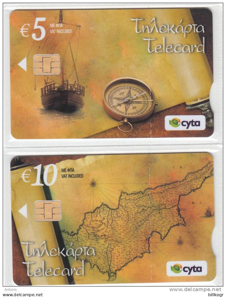 CYPRUS - 50 Years Cyprus Republic, Collector"s Cards No 20-21, Tirage 500, 11/10, Mint - Chypre